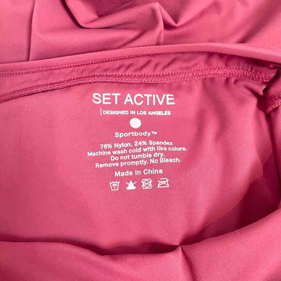 SET Active Sportbody XL Mauve Pink Racerback Flare Active Dress Built-In Shorts - Picture 5 of 13